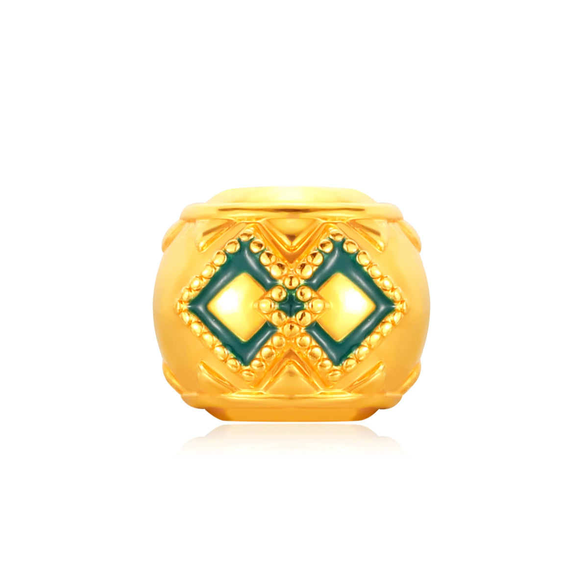 Upright Square Bracelet Charm Gold - 0.15g