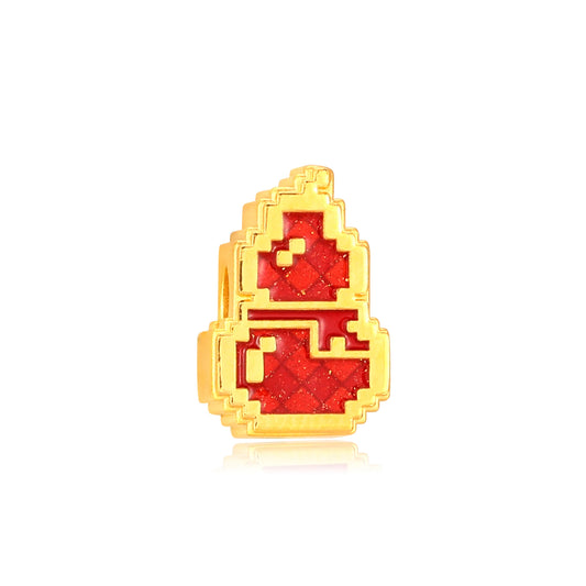 Pixel Gourd Gold Charm - 0.7g