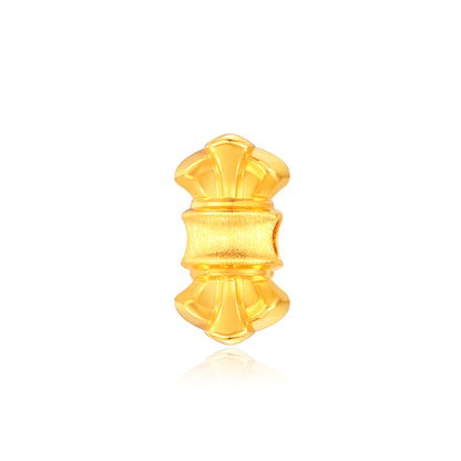 Subdue Demons Spacer Bead Gold Charm - 0.2g