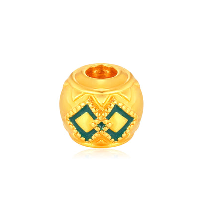 Upright Square Bracelet Charm Gold - 0.15g