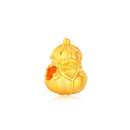Fortune Twin Lotus Bracelet Charm Gold - 0.2g