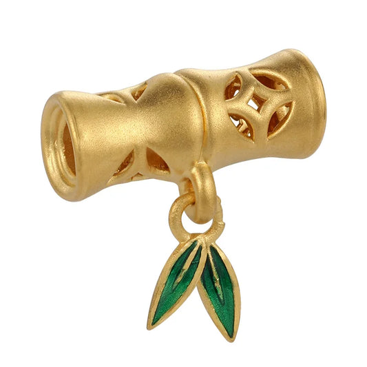 Gorgeous Design Classical 24K Solid Gold Beaded Bracelet Sandblasting-brightening-enamel Surface Treatment High-end Jewelry