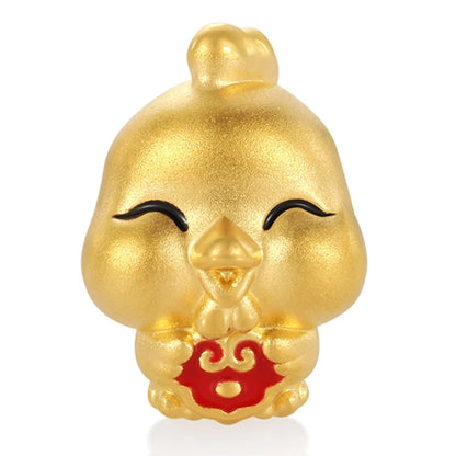 Zodiac Series High-End Luxury 24K Solid Gold Chicken Bracelet Beaded Accessories Carved in Real Gold