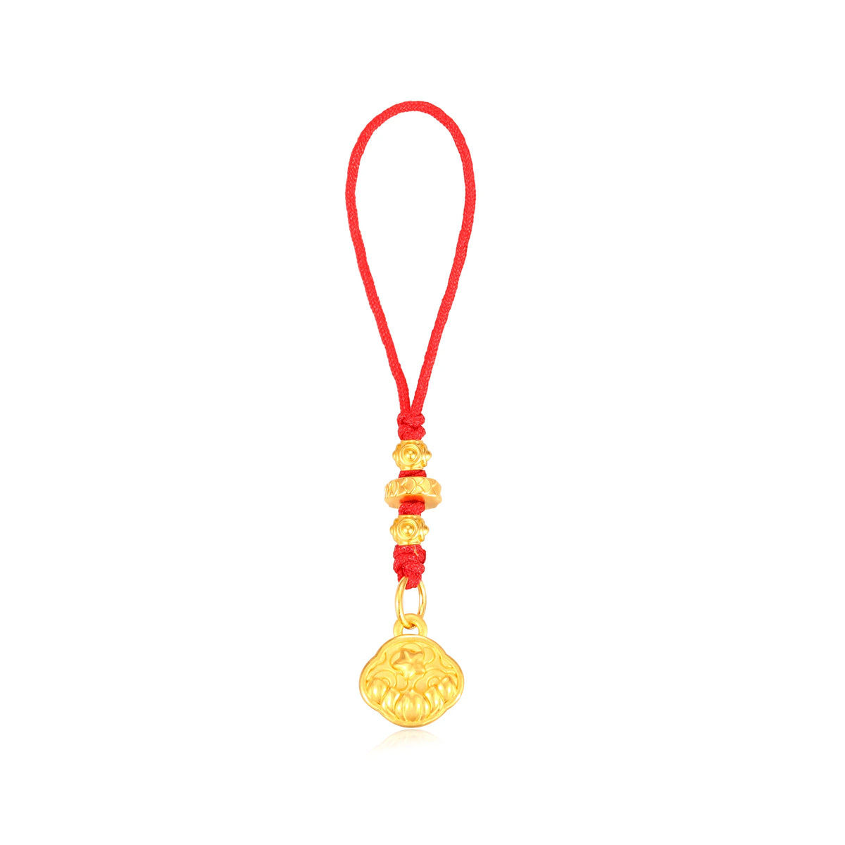 24K Solid Gold All Good OK Pendant Charm 0.75g