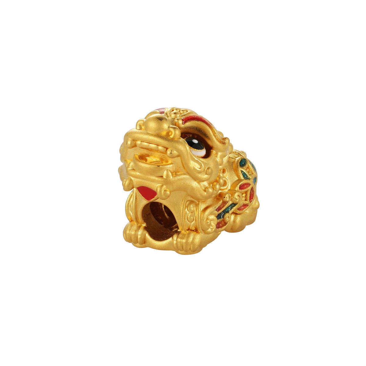 24K Solid Gold Small Articulated Luck Pixiu Charm 1.9g