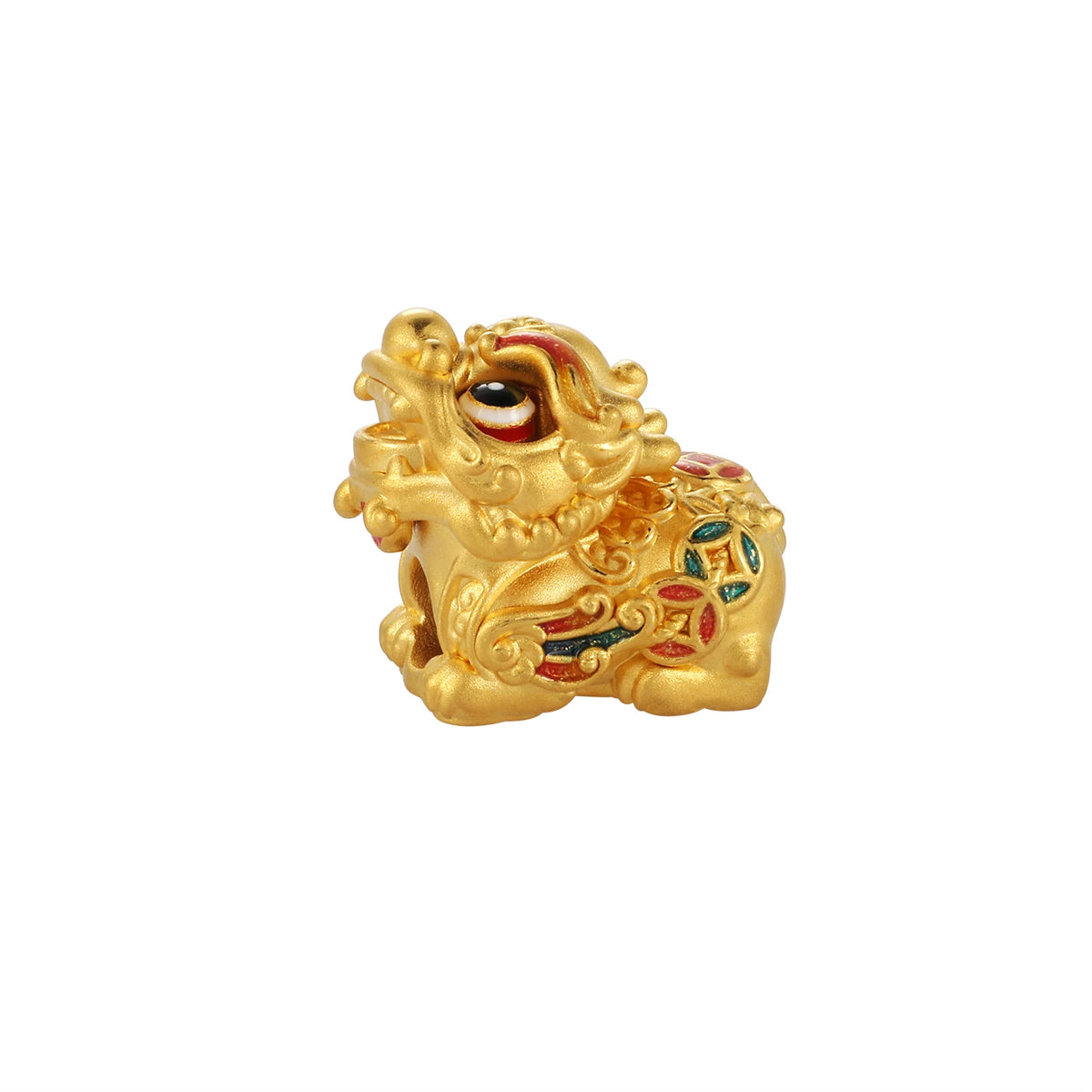 24K Solid Gold Small Articulated Luck Pixiu Charm 1.9g