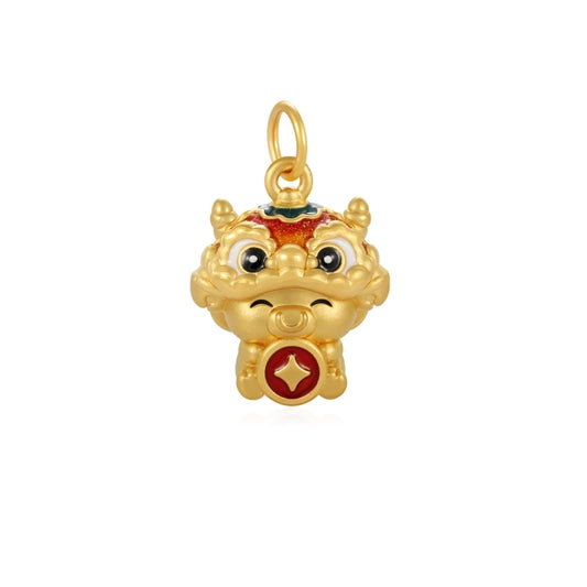 High-end 1.45g Trendy 24K Solid Gold Charm Pendants Cute Cow Design Customizable Packaging OEM/ODM Anniversary