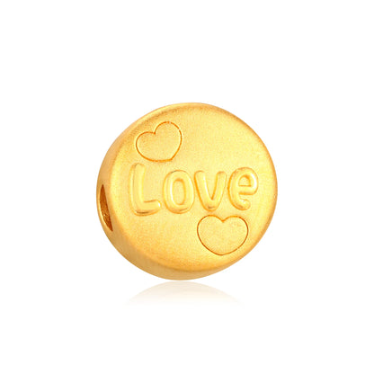 Line Art Goat Gold Charm - 0.45g
