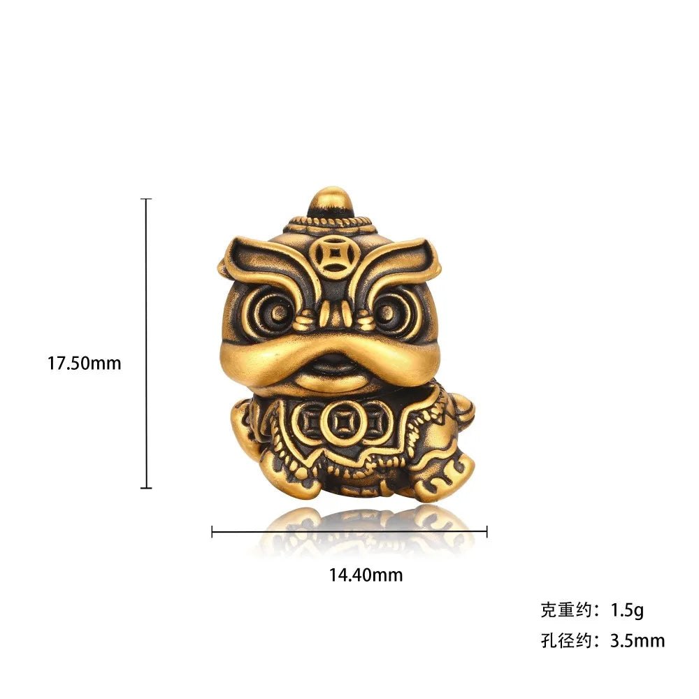 24K Black Gold Happy Lion Charm 1.5g
