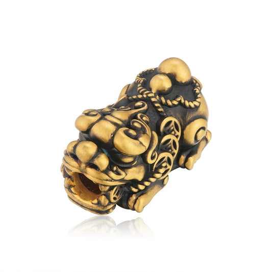 24K Black Gold Large Fortune Pixiu Black Charm 3.2g