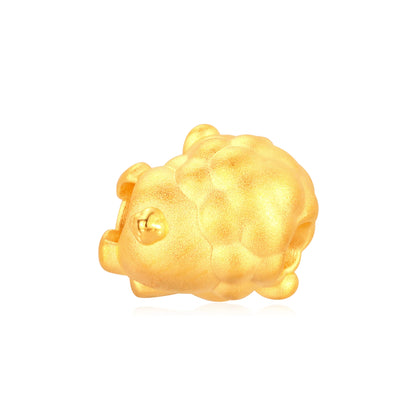 Kong Flower Win Goat Gold Charm - 0.45g