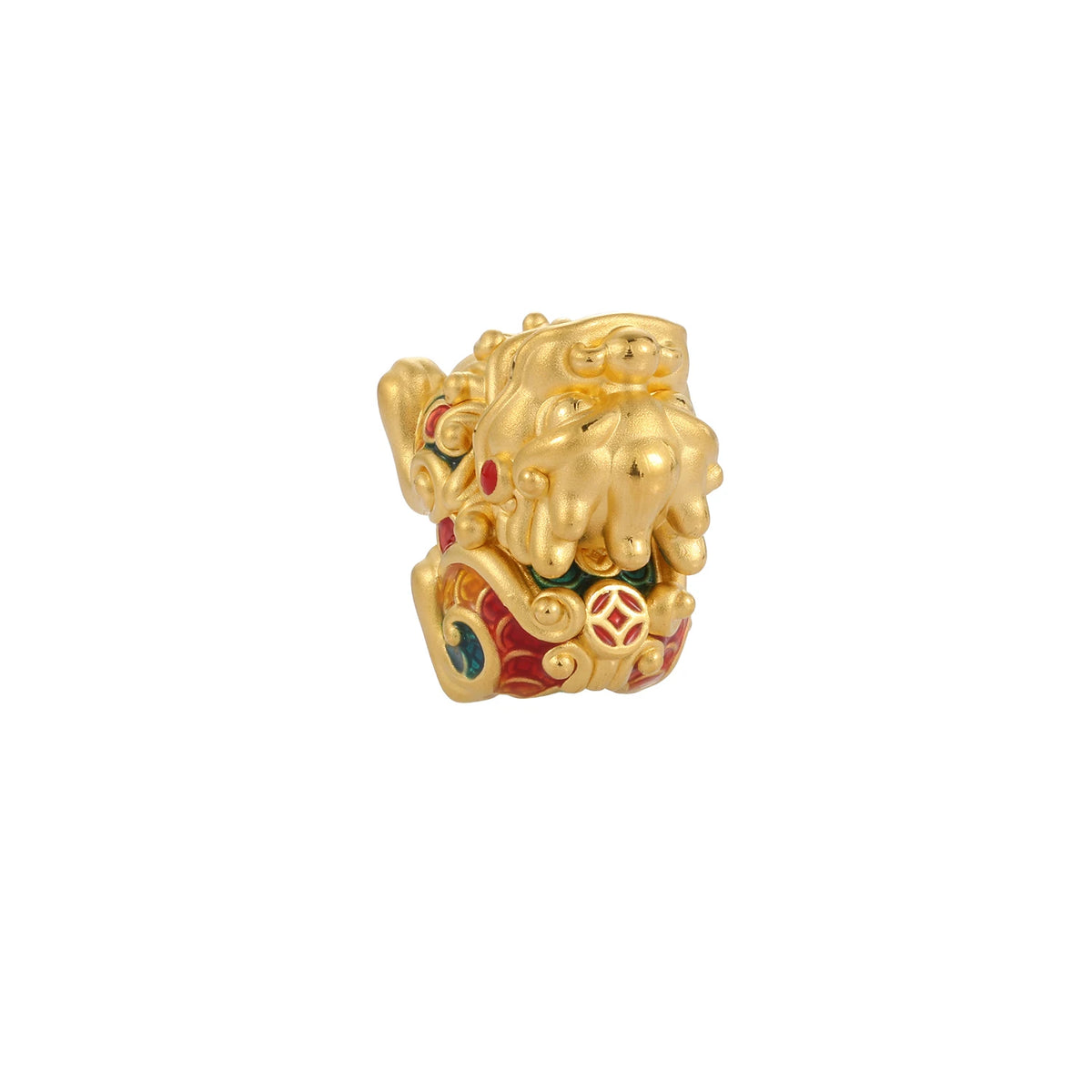 24K Solid Gold Wealth-Gathering Pixiu Charm 1.3g