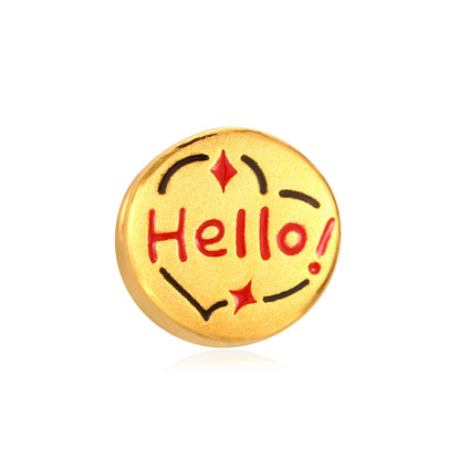 Seal hello Mini Goat Gold Charm - 0.25g