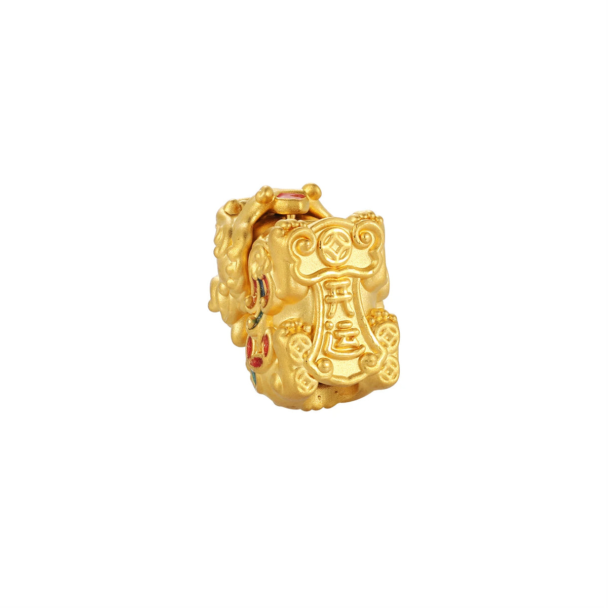 24K Solid Gold Small Articulated Luck Pixiu Charm 1.9g