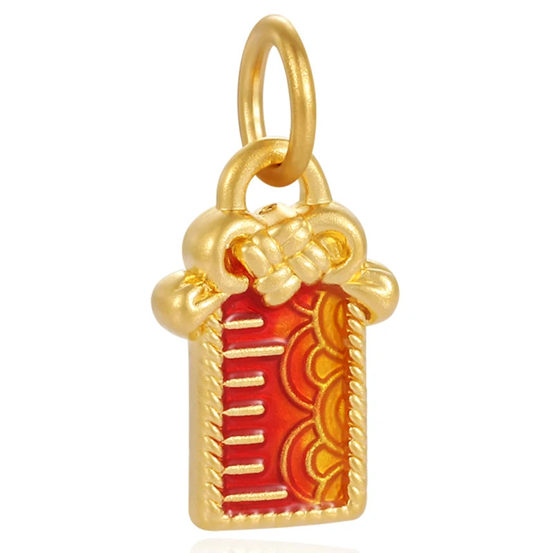Luxury 0.4g 24K solid gold jewelry accessories Micro-hard gold crosses pendant Customizable packaging OEN/ODM