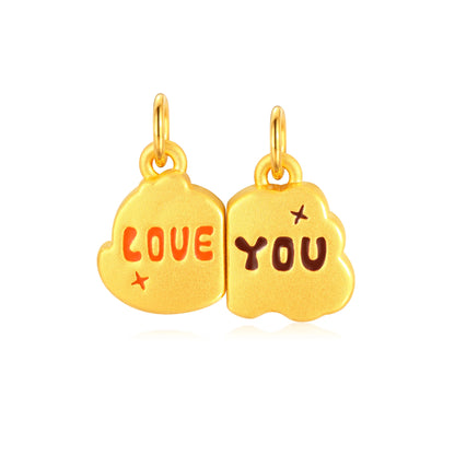 Magnetic Dragon & Rooster Liuhe Pair Gold Charm - 1.3g