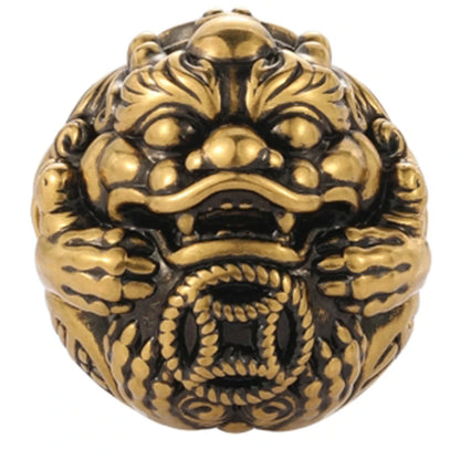 High-end Support customization Large style Lion Beaded 1g 24K solid gold jewelry accessories for bracelets