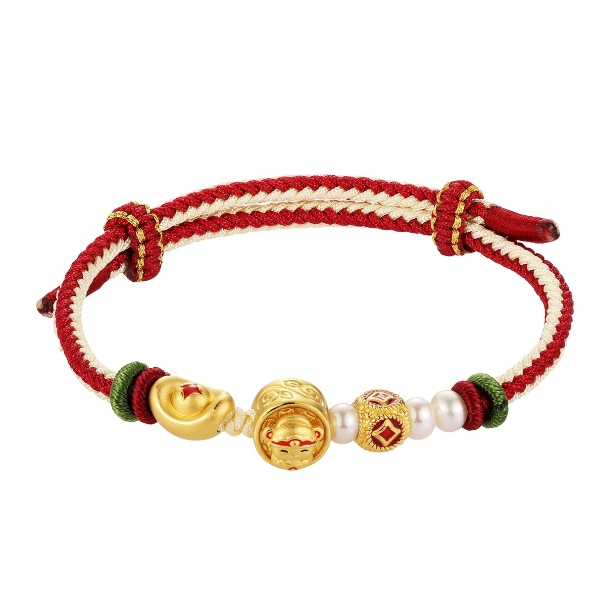 Luxury Fashion 24K Solid Gold Lucky Charm Bracelet Jewelry Women Bridal Engagement Wedding Jewelry