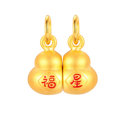 Magnetic Good Luck Fortune Prosperity Gold Charm - 1.2g