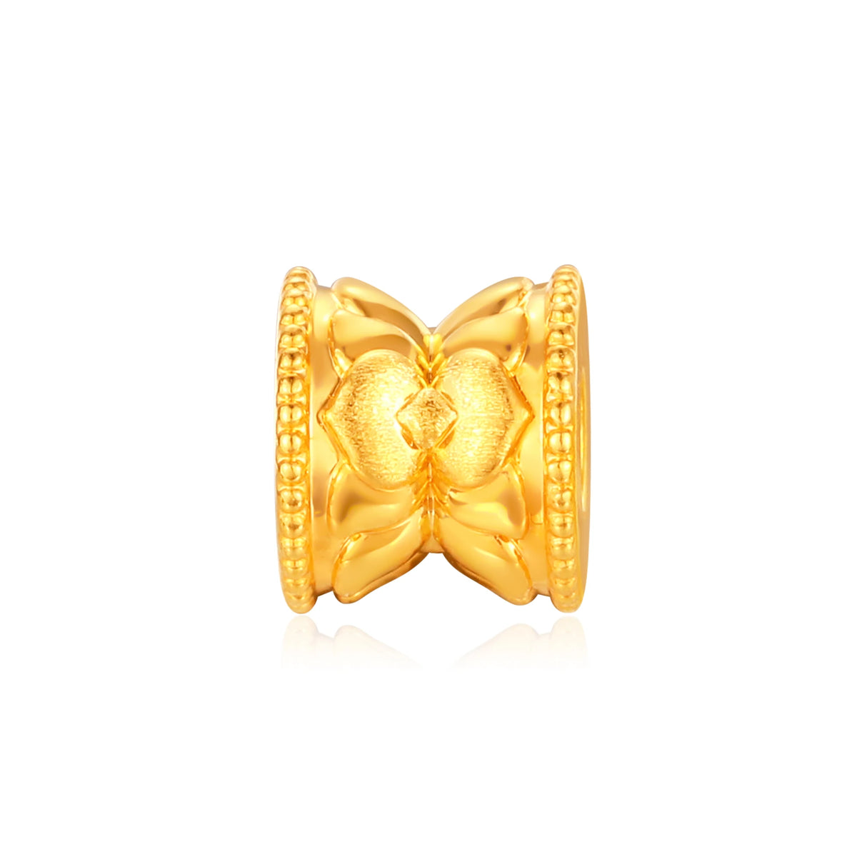 Lotus Pod Fortune Bracelet Charm Gold - 0.15g