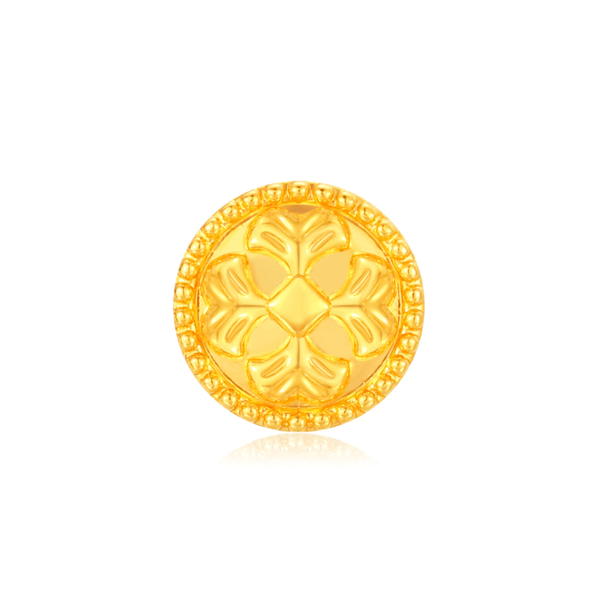 Fan Shape Gold Flow Bracelet Charm Gold - 0.2g