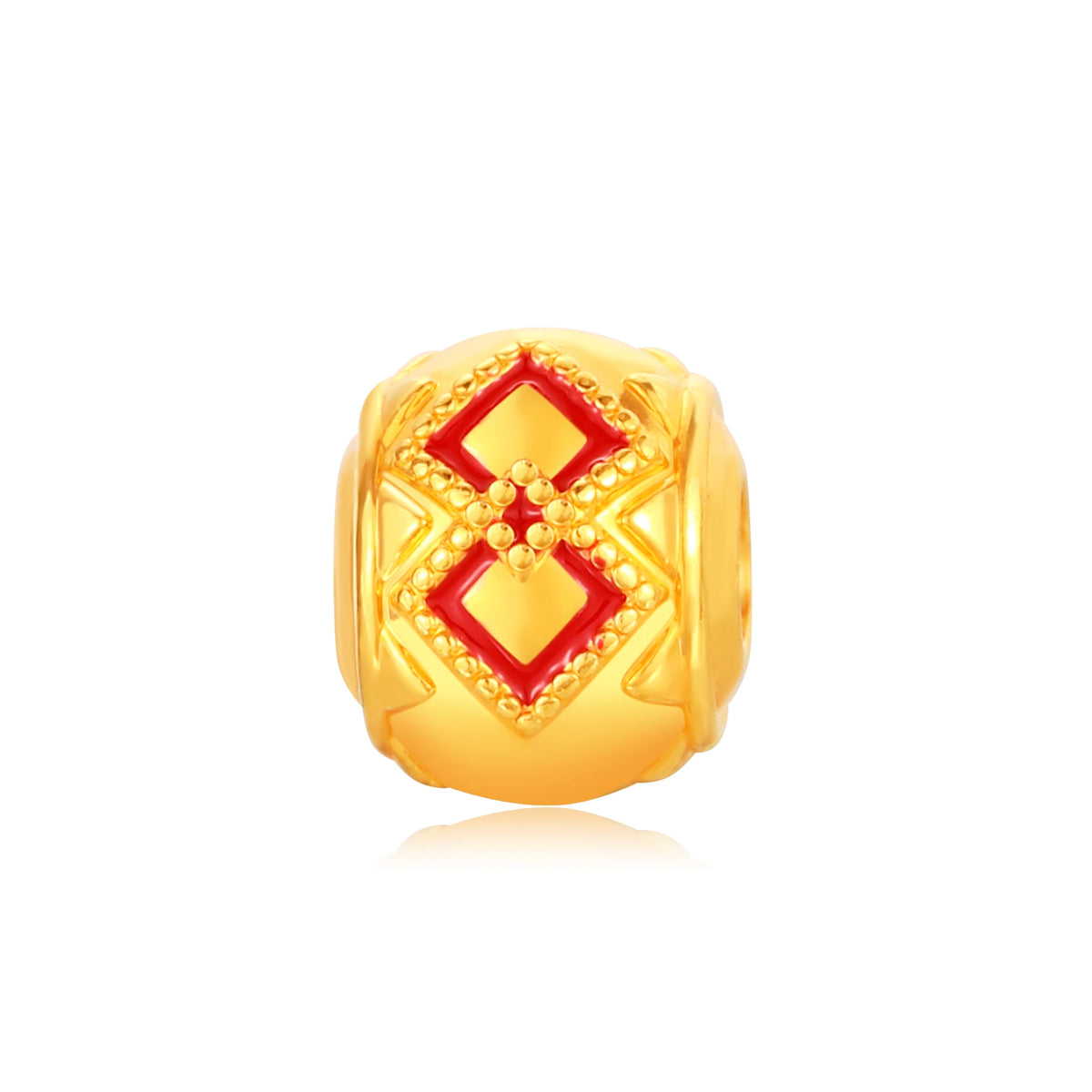 Upright Square Bracelet Charm Gold - 0.15g