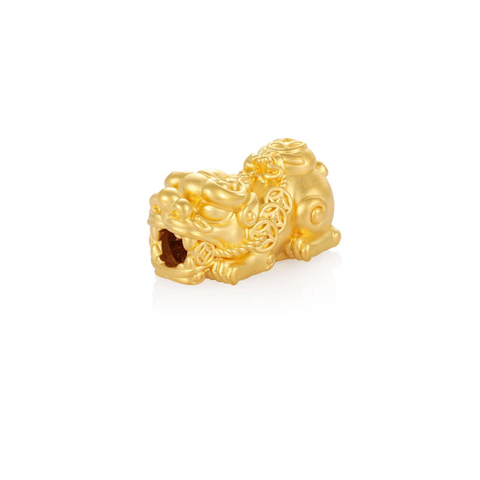 24K Solid Gold Wealth-Attracting Pixiu Charm 3.2g