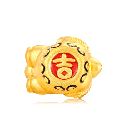 24K Solid Gold Great Fortune Horse Charm 0.75g