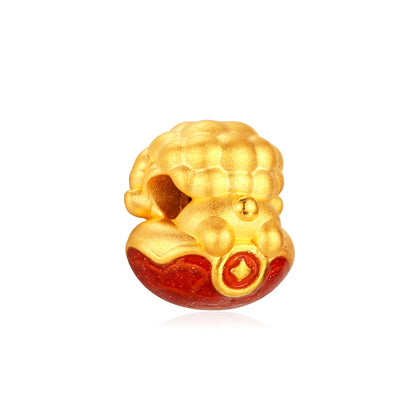 Wealth Fortune Overwhelming Mini Goat Gold Charm - 0.35g
