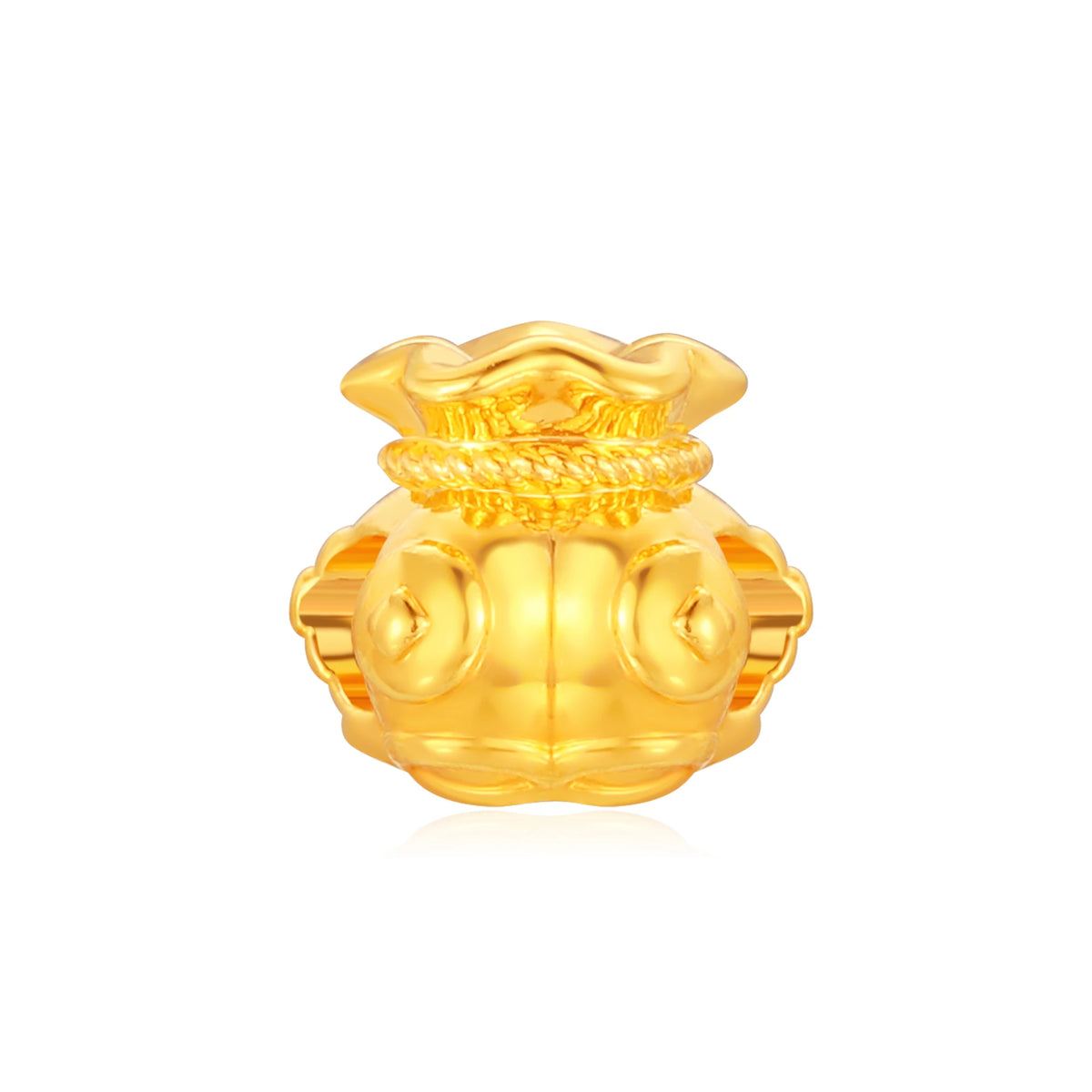 Bag of Gold Jade Bracelet Charm Gold - 0.2g