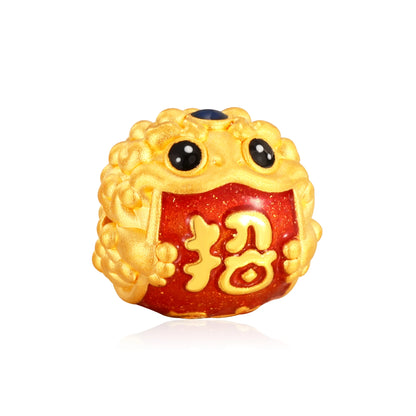 Flowing Wealth Golden Toad Gold Charm - 0.55g