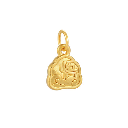 24K Solid Gold Buddha Calm Mind Charm 0.55g