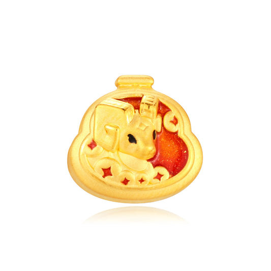 Treasure Bottle Goat Gold Charm - 0.75g