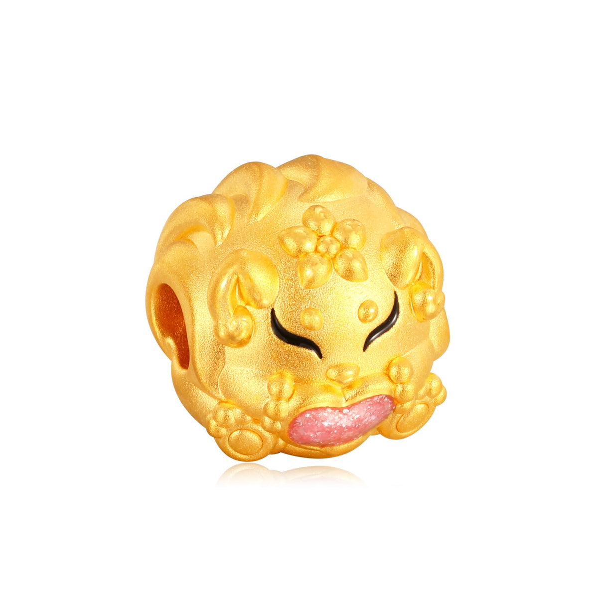 Flowing Wealth Nine Tail Fox Gold Charm - 0.55g