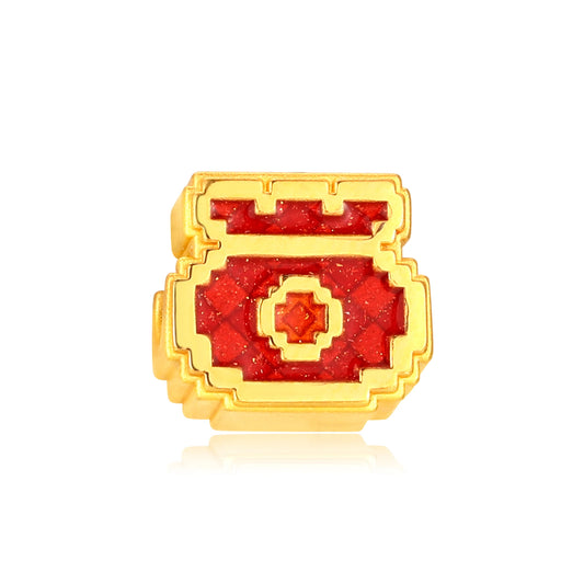 Pixel Fortune Bag Gold Charm - 0.7g