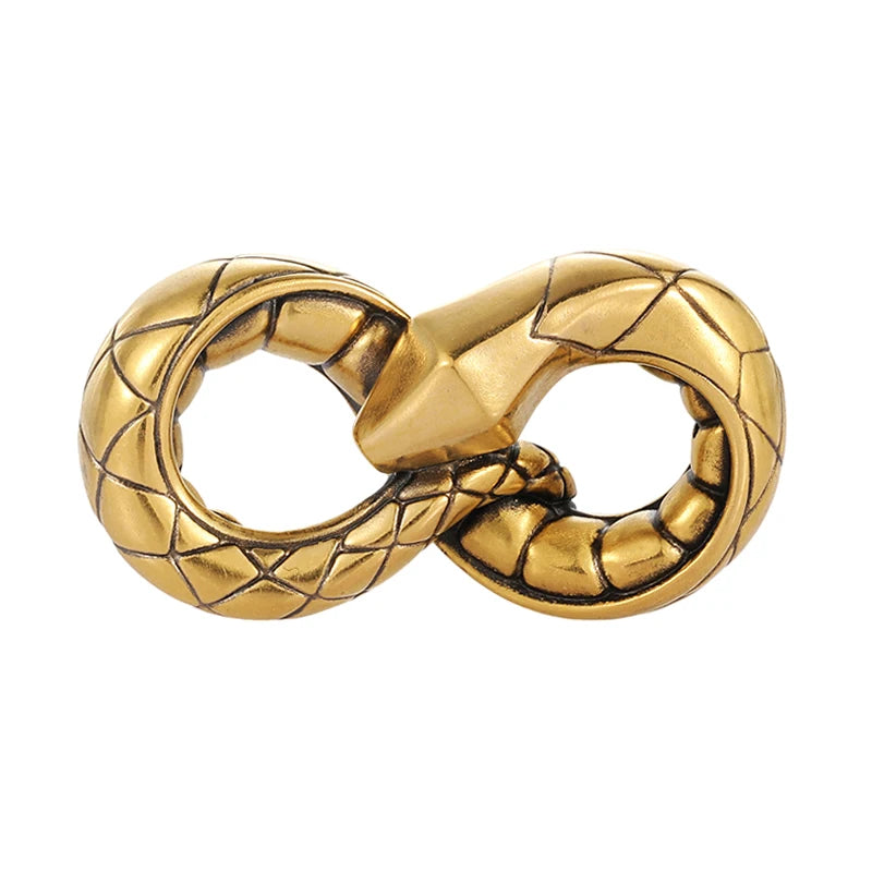 Luxury hard gold electric black craftsmanship means good luck 24K pure gold snake-shaped bracelet beaded