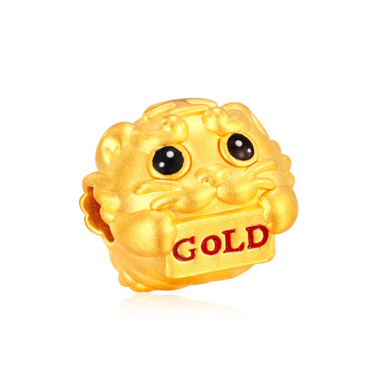 Flowing Wealth White Tiger Gold Charm - 0.55g