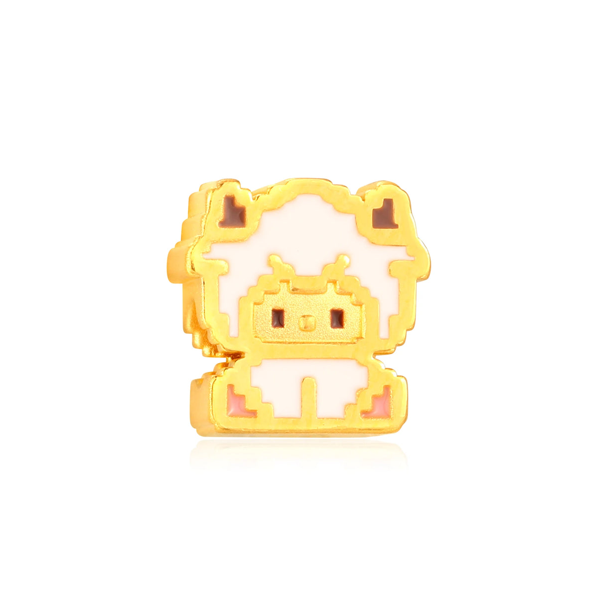 Pixel Mini Goat Gold Charm - 0.7g