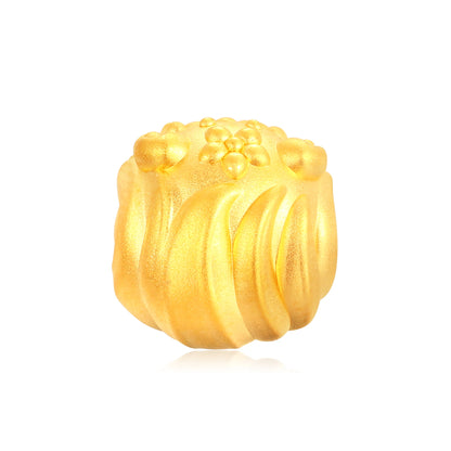 Flowing Wealth Nine Tail Fox Gold Charm - 0.55g