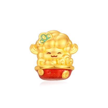 Relaxed Get Rich Goat Gold Charm - 0.45g