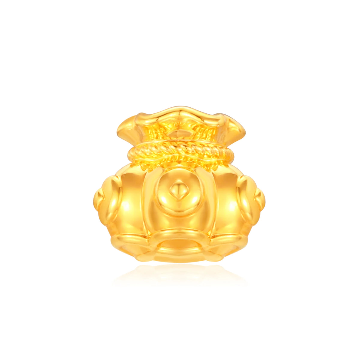 Bag of Gold Jade Bracelet Charm Gold - 0.2g
