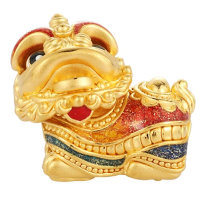 Customizable Large Lion Beaded 2.7g 24K Solid Gold Jewelry Accessory for Bracelets