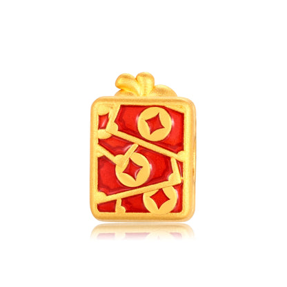 24K Solid Gold Mahjong Center Charm 0.6g