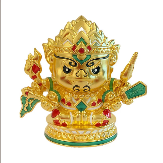 Mythological style 24k pure gold hard gold four-armed monkey from the zodiac series decoration
