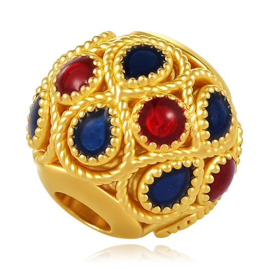 24K Solid Gold Micro-Hard Beaded Bracelet Chinese Style Water Drop Filigree High-End Design Jewelry Classical Style Ancient