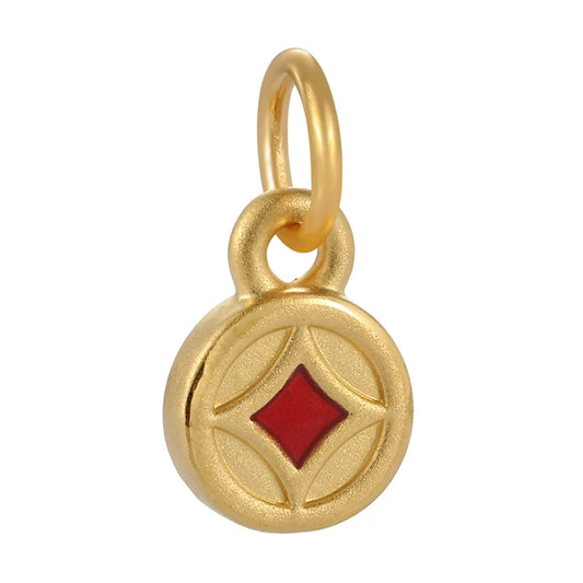High-end 0.25g Trendy 24K solid gold jewelry accessories Micro-hard gold crosses pendant Customizable packaging OEN/ODM