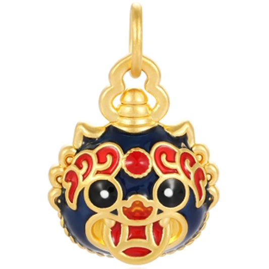 Delicate Sand Gold Waking Lion Pendant Cute Style Bell Gold Swallowing Beast for DIY Necklace Bracelet Jewellery Accessories