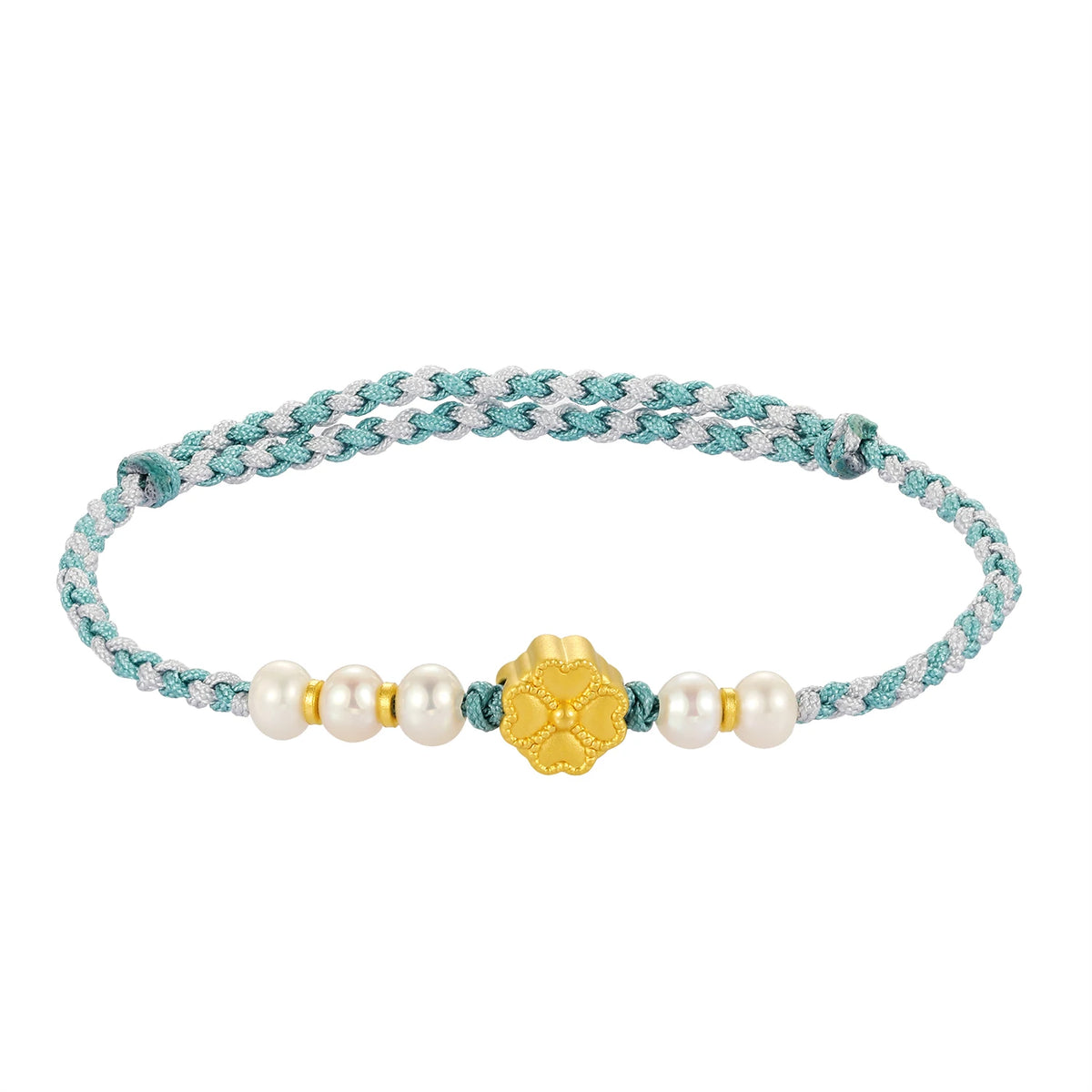 24K Solid Gold Happiness Fulfillment Bracelet Charm 0.4g