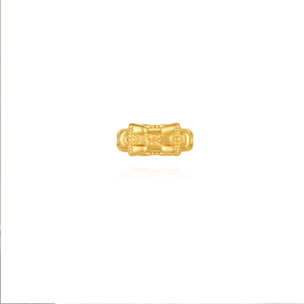 24K Solid Gold Double Head Pixiu  Charm 0.17g