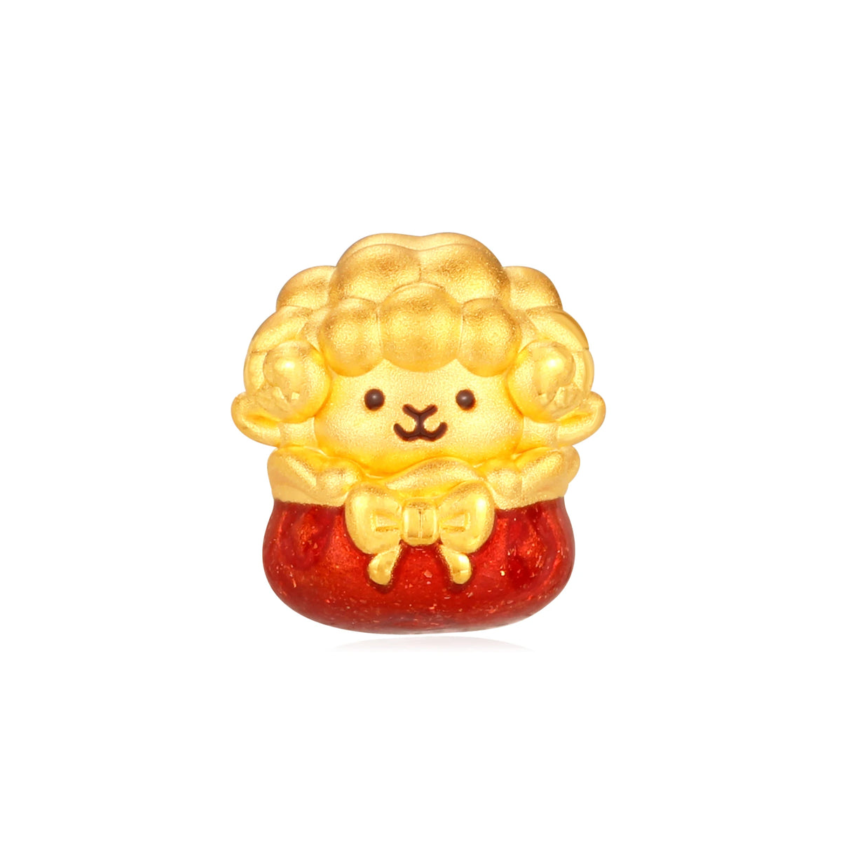 Auspicious Goat Fortune Gathering Goat Gold Charm - 0.35g